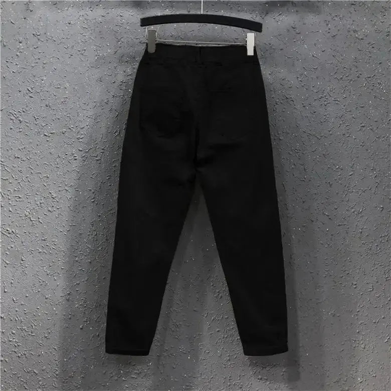 Back view of Whisper-Soft Denim jeans highlighting the durable fabric blend.