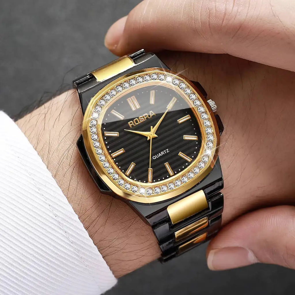 Close-up of the Men's Quartz Statement Watch showcasing its precision craftsmanship.