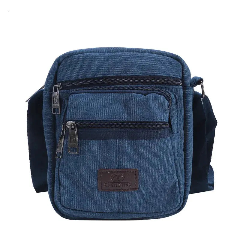 Minimalist waterproof crossbody bag featuring flap design and organized interior compartments