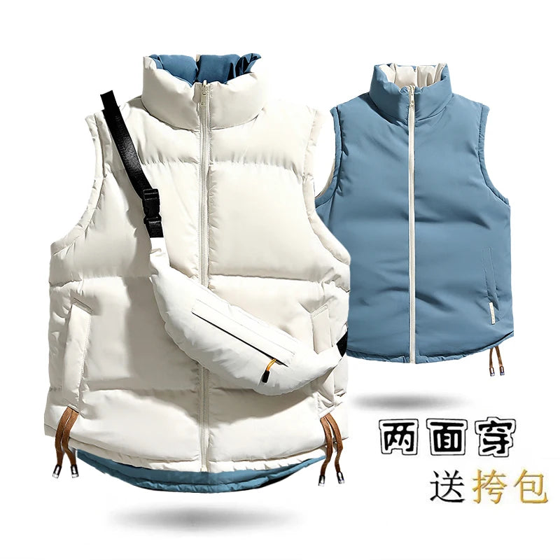 Chill-Proof Vest in charcoal gray, combining quality materials with stylish urban fashion.