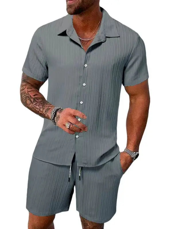 Men's Multi-Color T-Shirt & Shorts Set