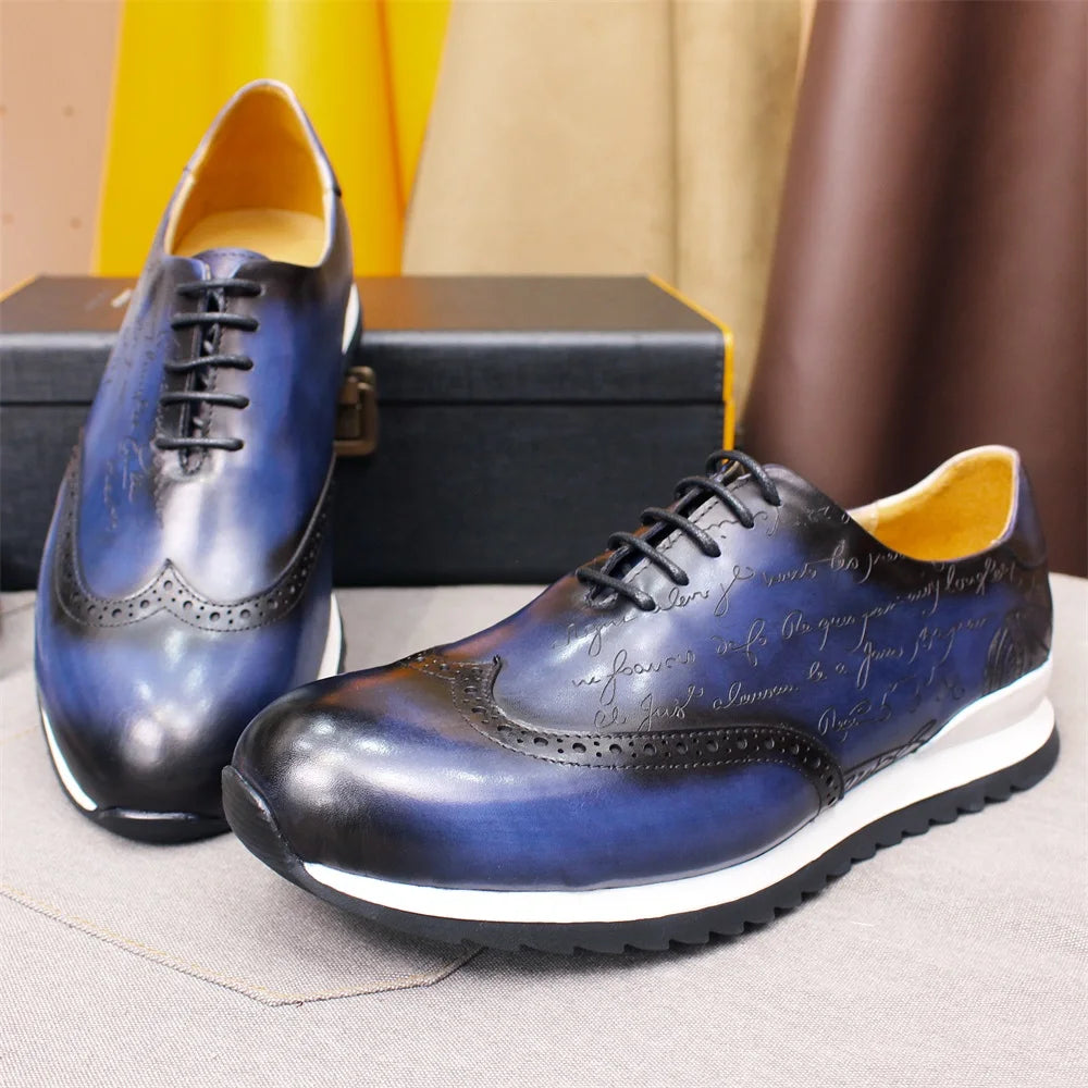 Sophisticated leather brogue dress shoes for men with breathable construction and timeless style