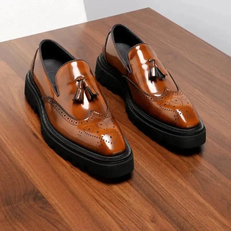 Breathable design of loafers for all-day comfort and style.