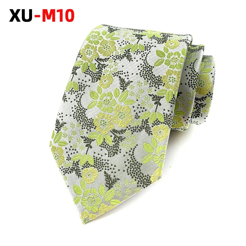 Blue jacquard tie styled for a formal business meeting.