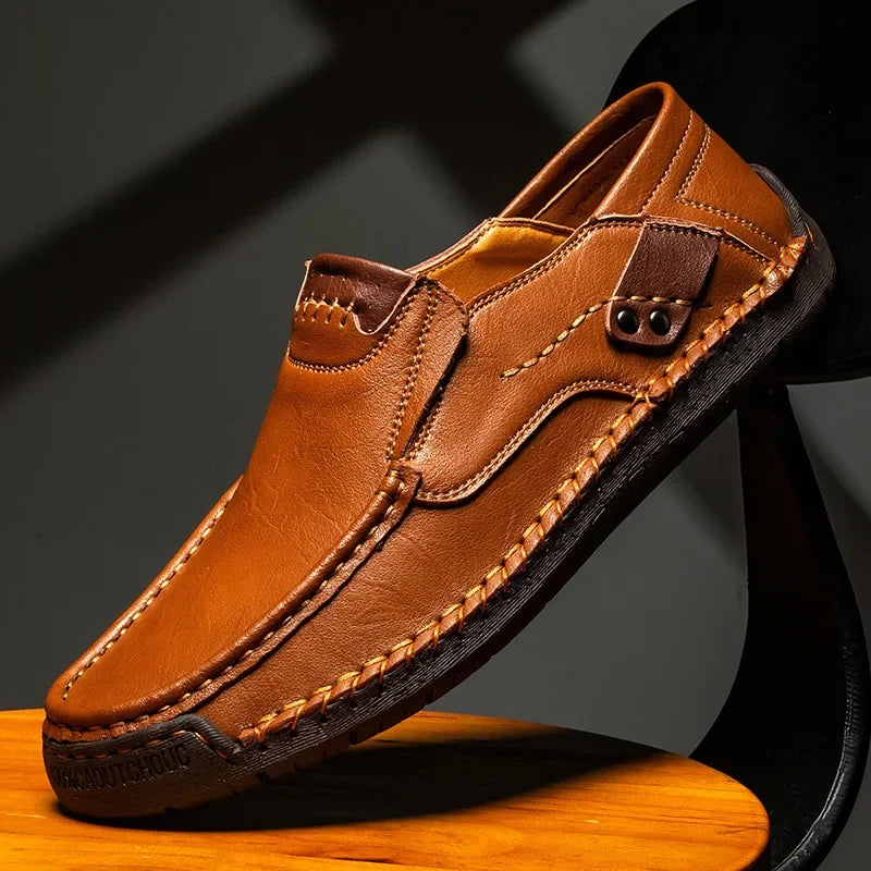Breathable leather lining of Italian loafers, ensuring comfort and freshness all day long.