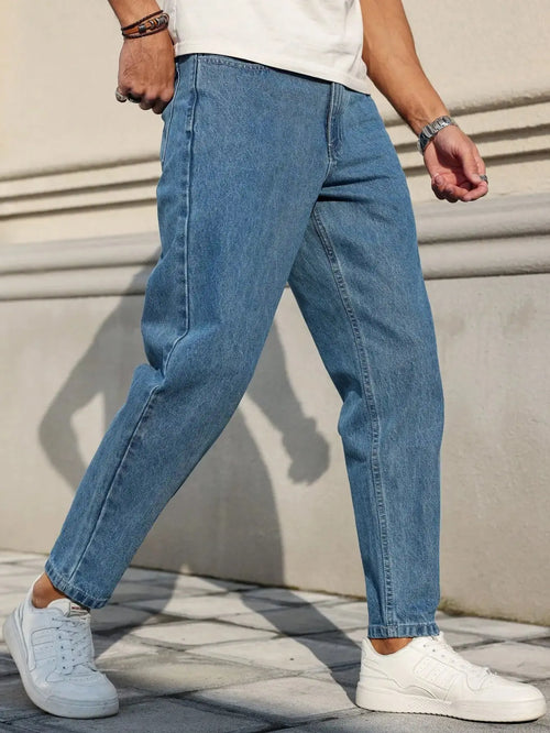 High-quality breathable blue denim jeans for everyday wear.