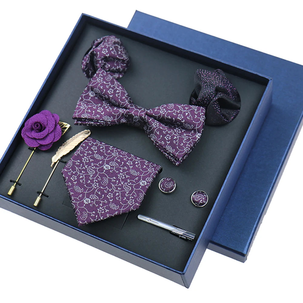 Premium polyester formal wear set with intricate tatting weave texture