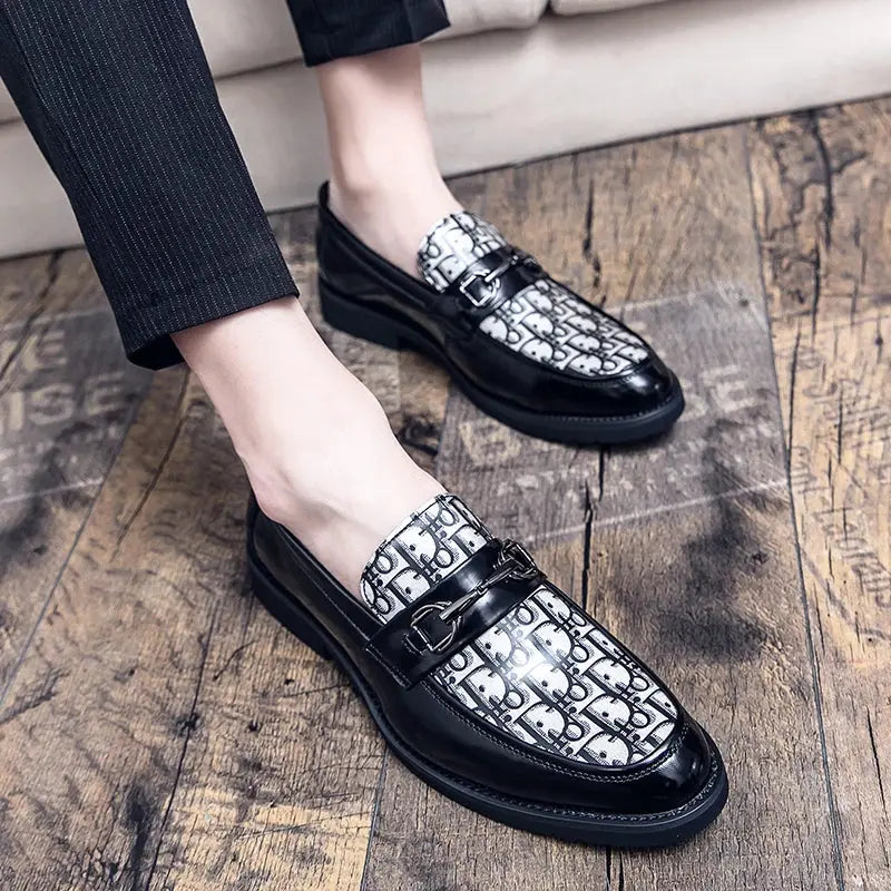 Durable rubber outsole of the loafers providing stability and grip for every step.