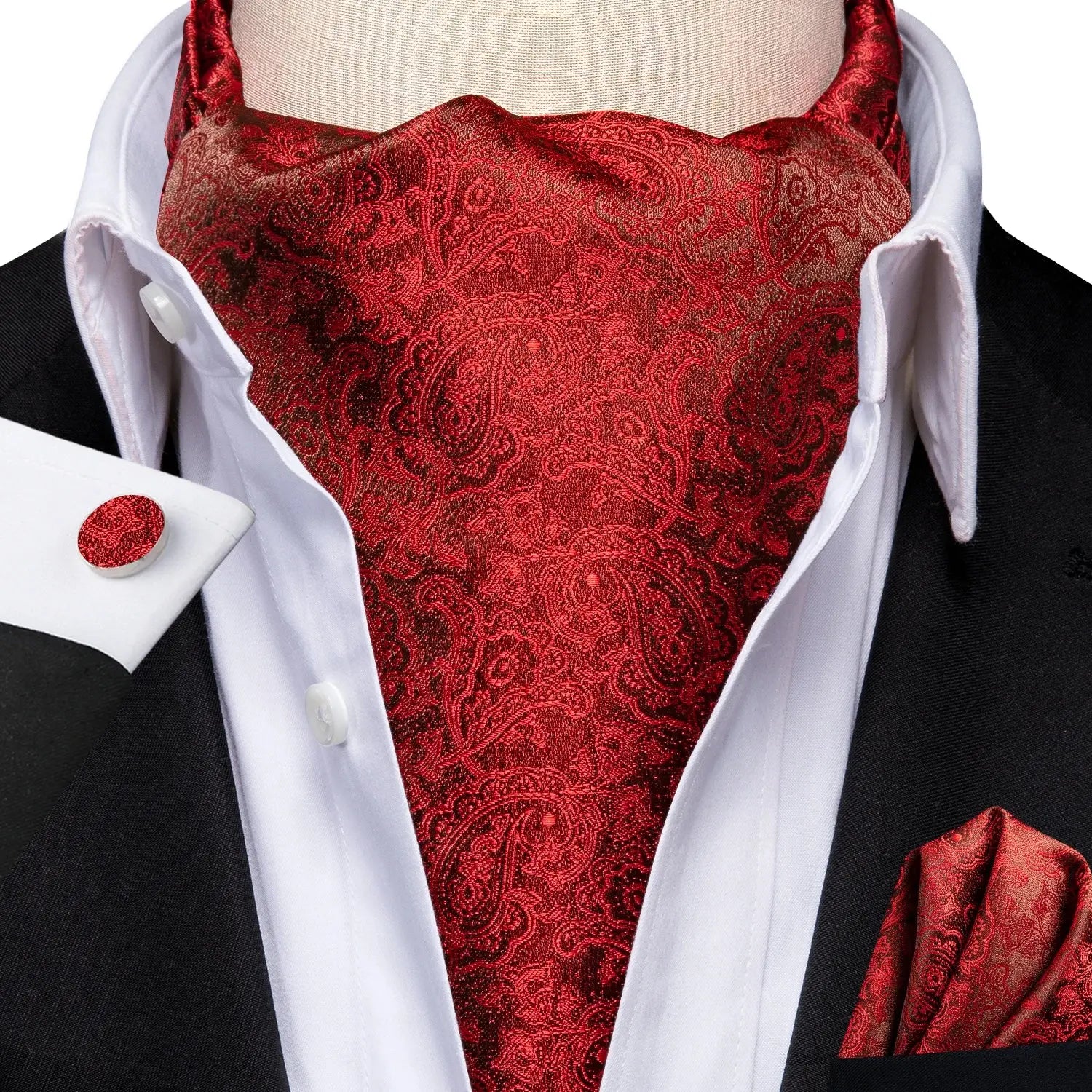 Luxury neckwear, Golden Hour Ascot ideal for business meetings.