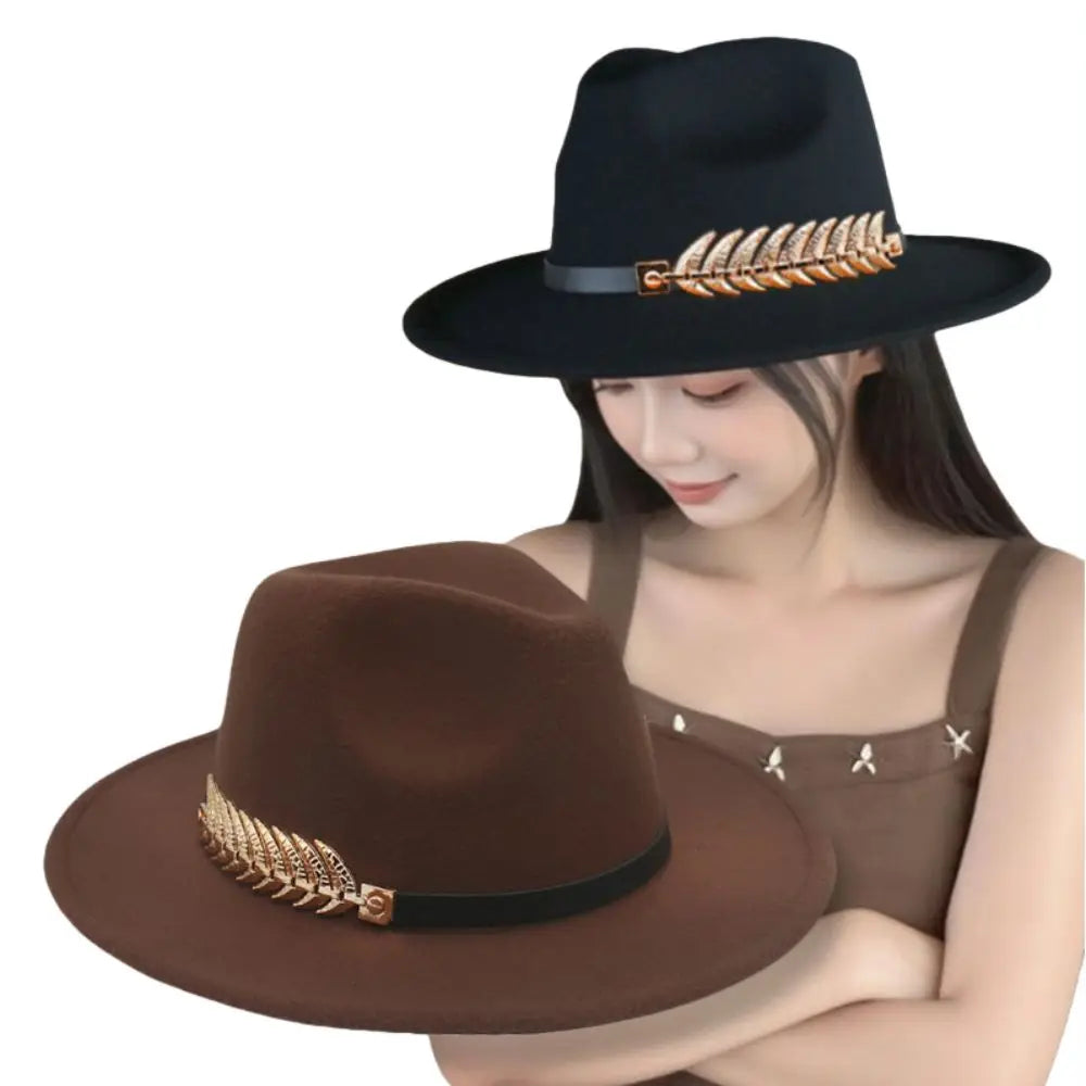 Close-up of the wool texture on the timeless fedora, showcasing its quality.