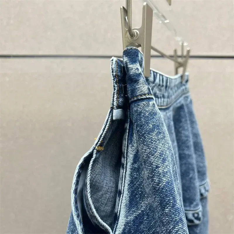 Model wearing Summer Breeze Denim, embodying stylish summer fashion with relaxed fit.