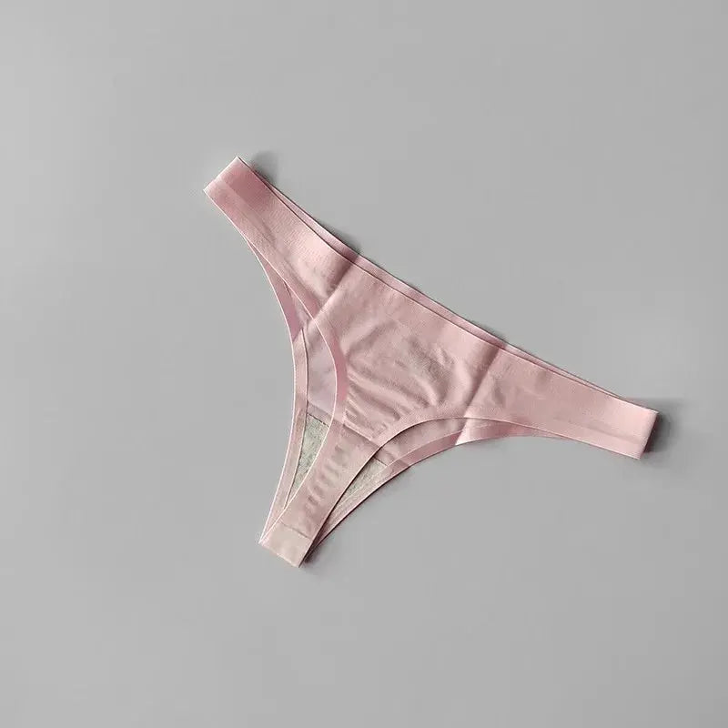 Ice silk thong in various colors, showcasing options for women's gym essentials.