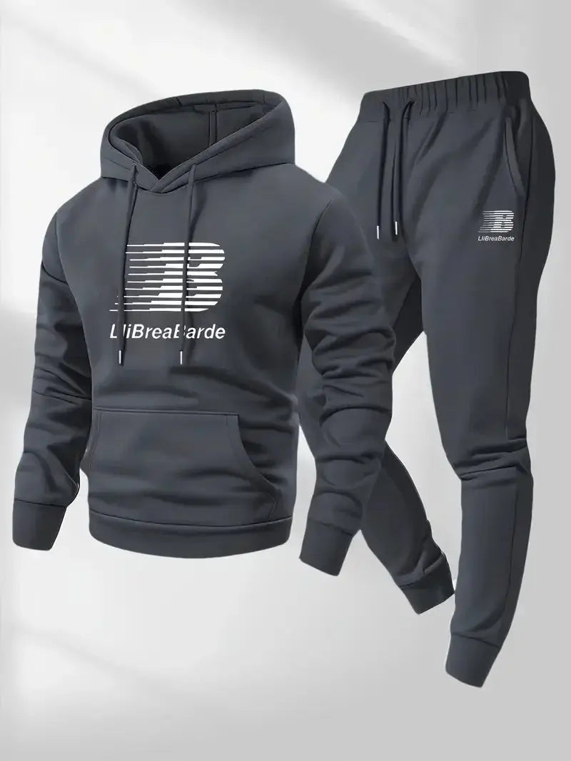 Relaxed fit drawstring pants from Urban Comfort hoodie set, ideal for jogging or errands.