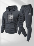 Relaxed fit drawstring pants from Urban Comfort hoodie set, ideal for jogging or errands.