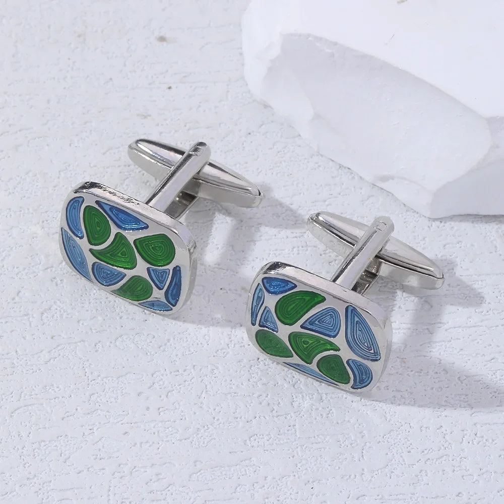 Stylish cufflinks displayed in a sleek gift case, ideal for weddings or business gifts.