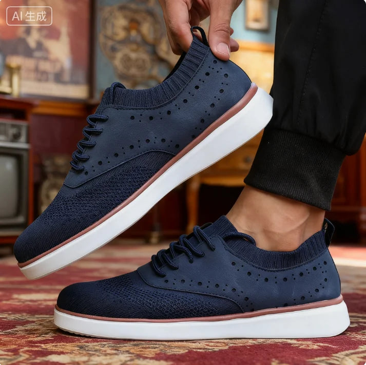 Lace-up closure of Breathe Easy sneakers ensuring a secure fit for all-day wear.