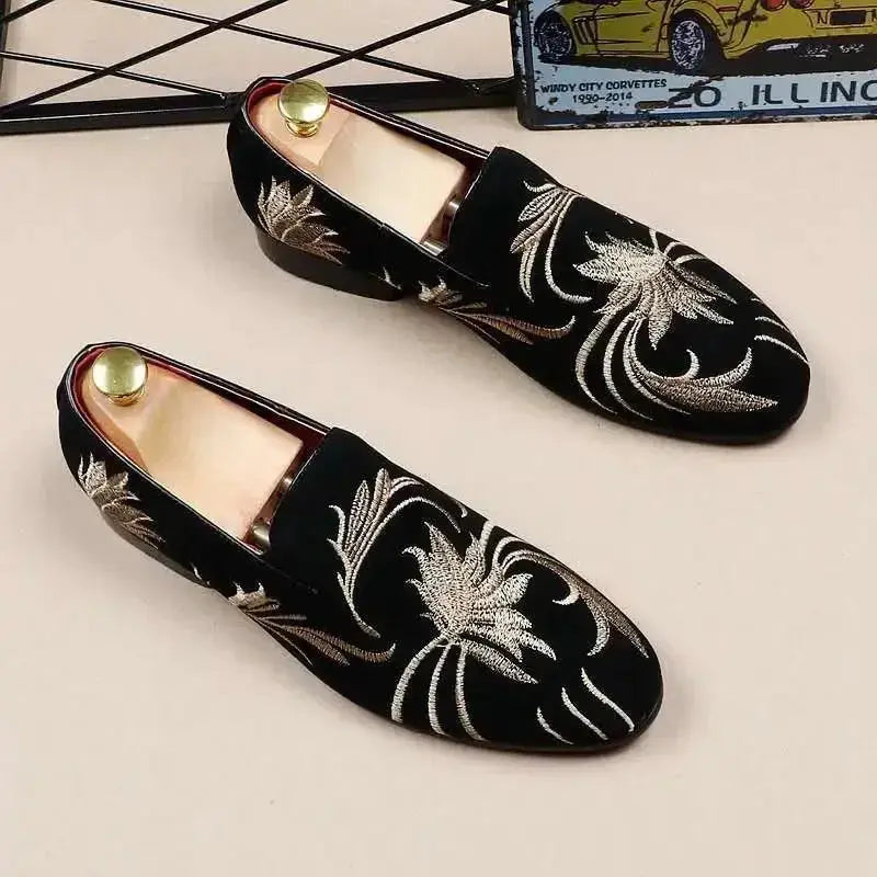 Top-down view of slip-on Whisper-Soft Suede Loafers, emphasizing comfort and sophisticated design.