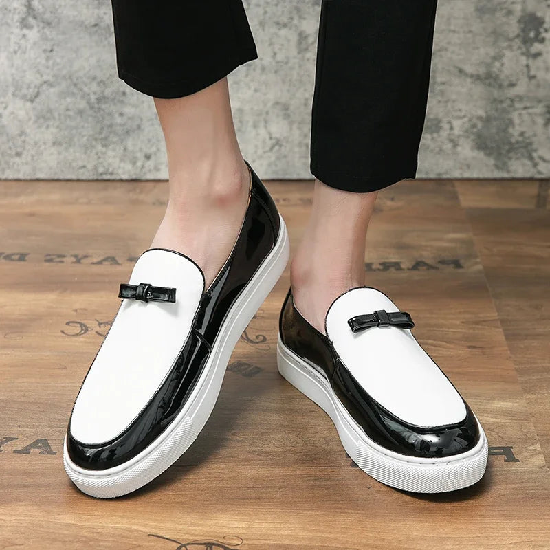 Close-up of cushioned insole in men's comfort loafers