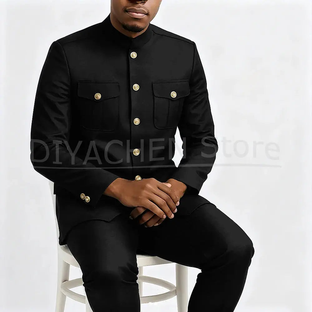 Custom fit blazer in classic black, enhancing every torso shape.