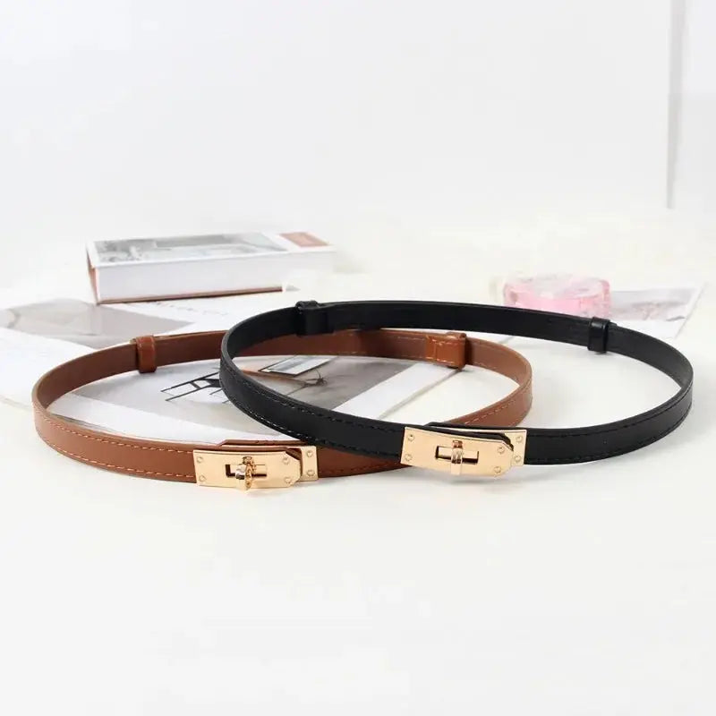 Model wearing the Whisper of Elegance Belt, enhancing her waistline with a polished and poised look.