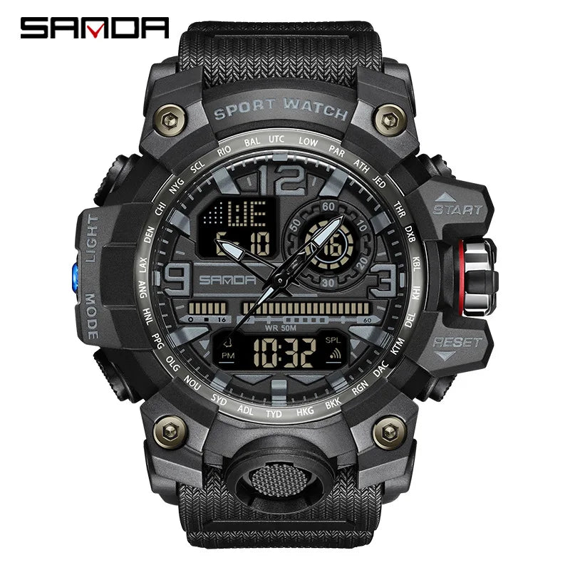 Durable watch designed for recreational swimming and showering.
