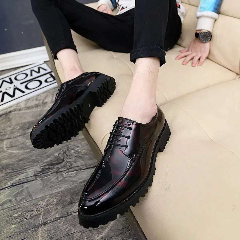 Midnight Gloss Loafers styled with sophisticated men's fashion.