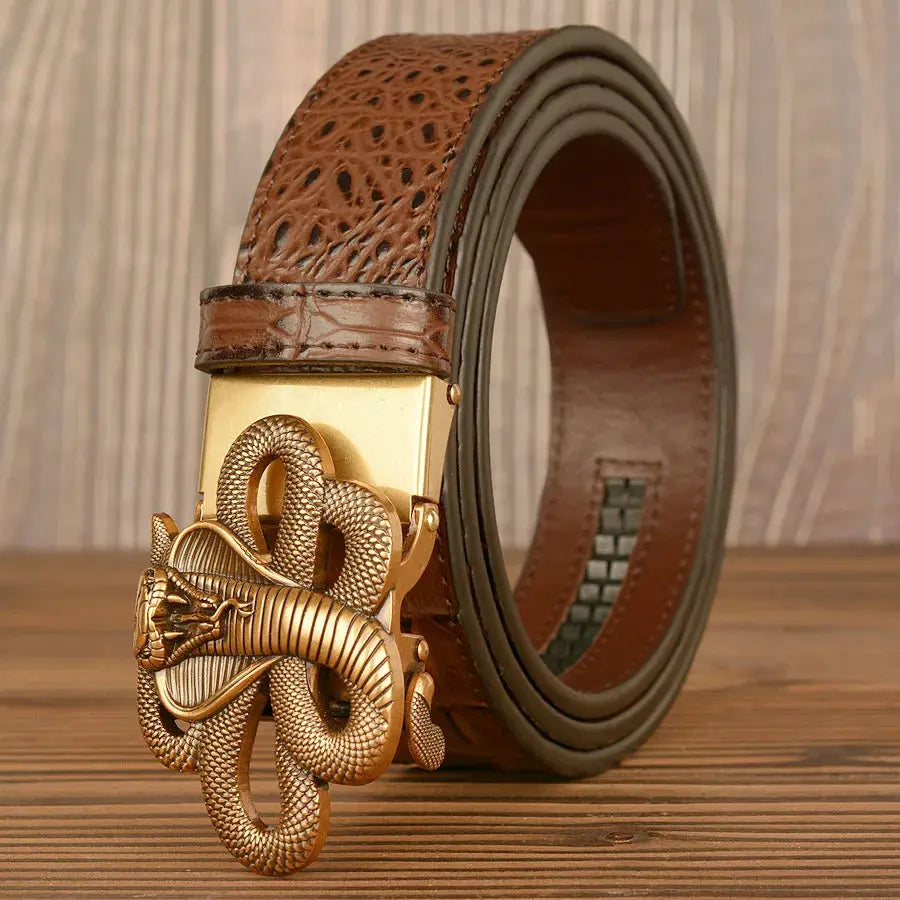 Crafted leather belt showcasing its sophisticated appeal and durability.