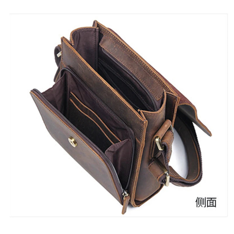 Vintage Genuine Leather Men's Messenger Bag