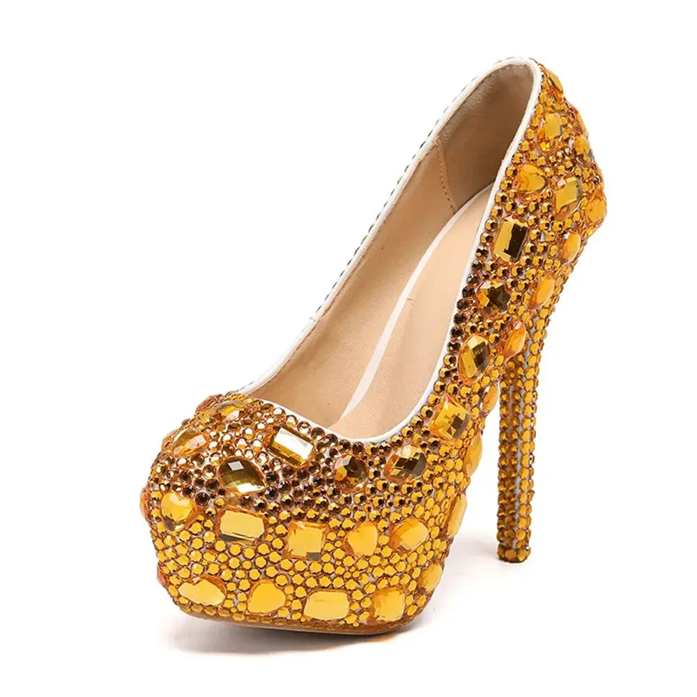 Midnight Twinkle pumps styled with a glamorous evening dress.