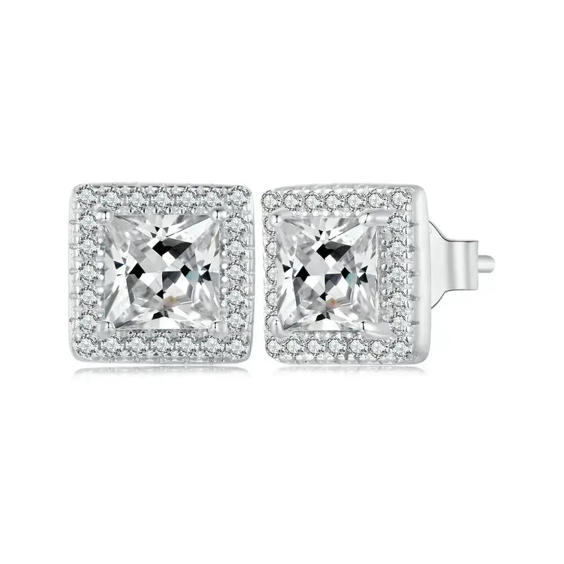 Versatile Radiant Halo Studs, suitable for casual brunch or grand evening galas.