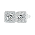Versatile Radiant Halo Studs, suitable for casual brunch or grand evening galas.