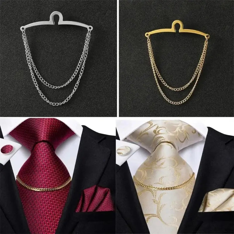 Polished gold tie bar with lustrous finish displayed against white background