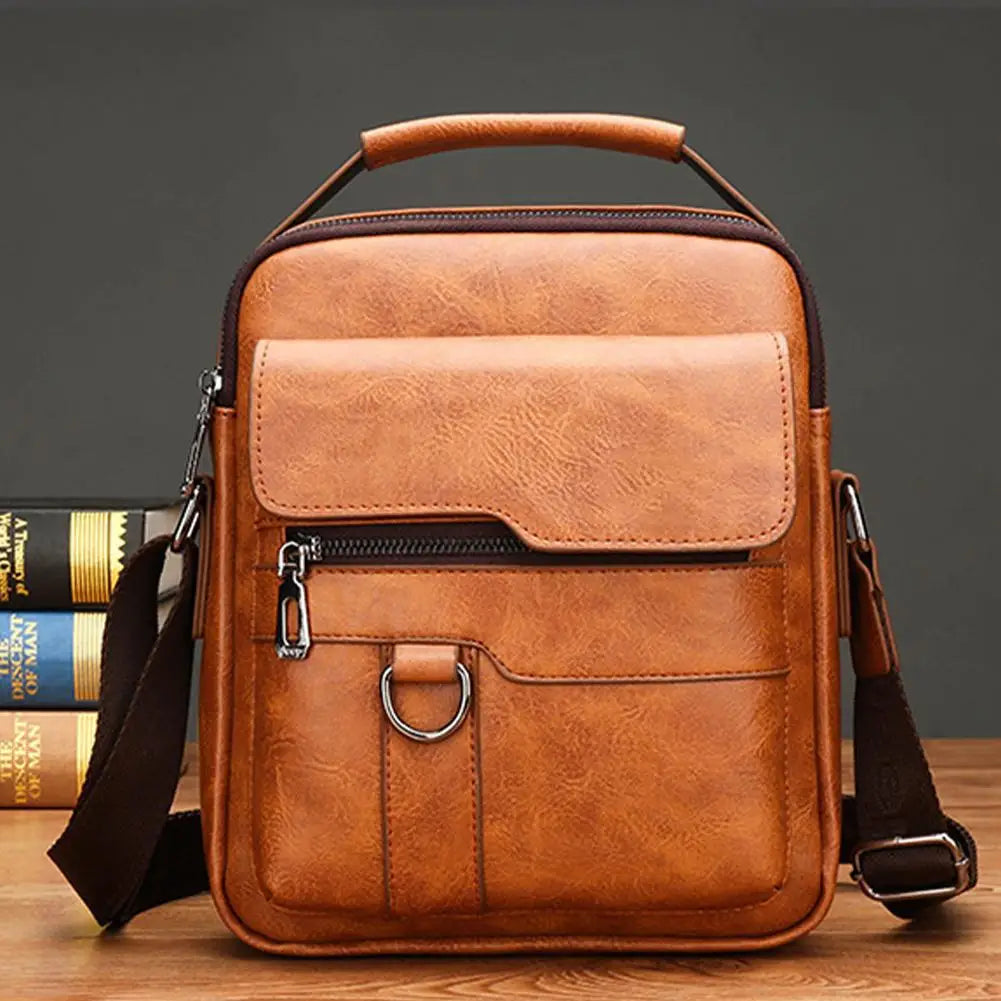 Crossbody messenger bag with phone sunglasses and wallet organized in multiple pockets