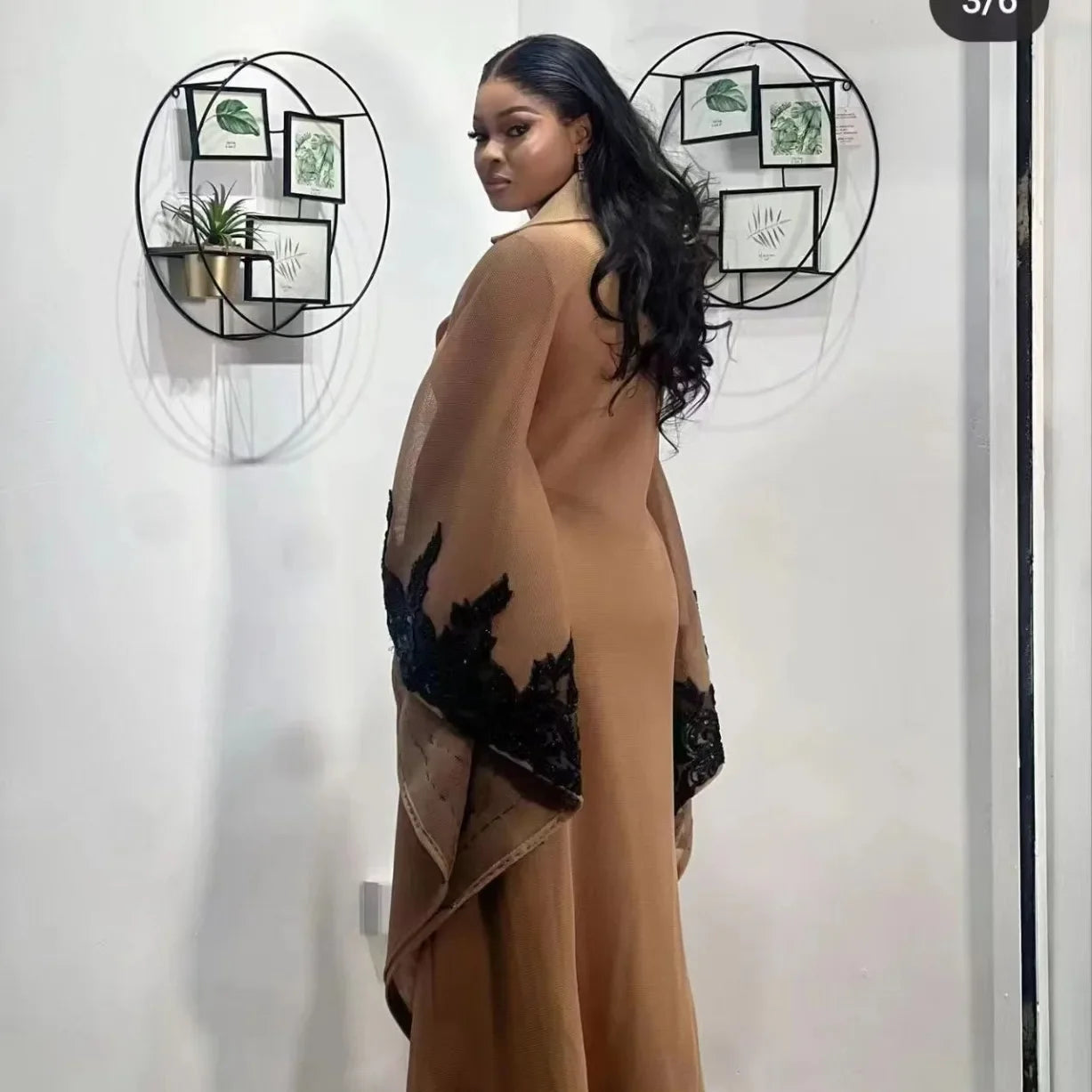 Elegant African Party Maxi Gown – 3/4 Sleeve Dashiki Dress