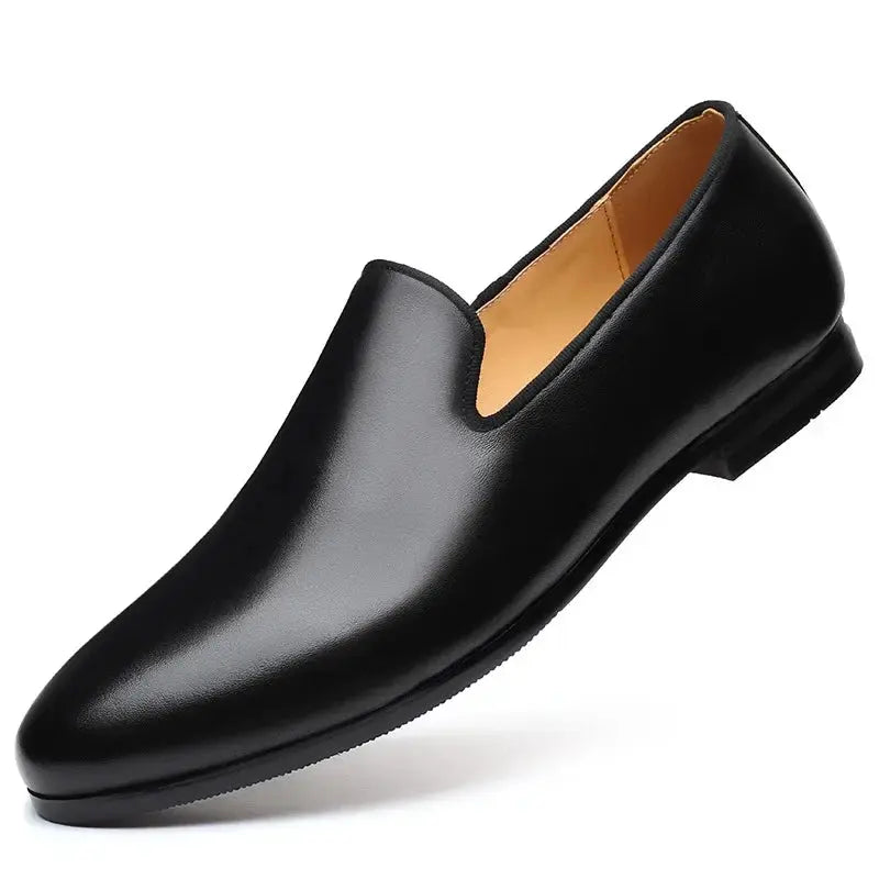 Breathable design of luxe leather loafers, ensuring comfort during long days and nights.