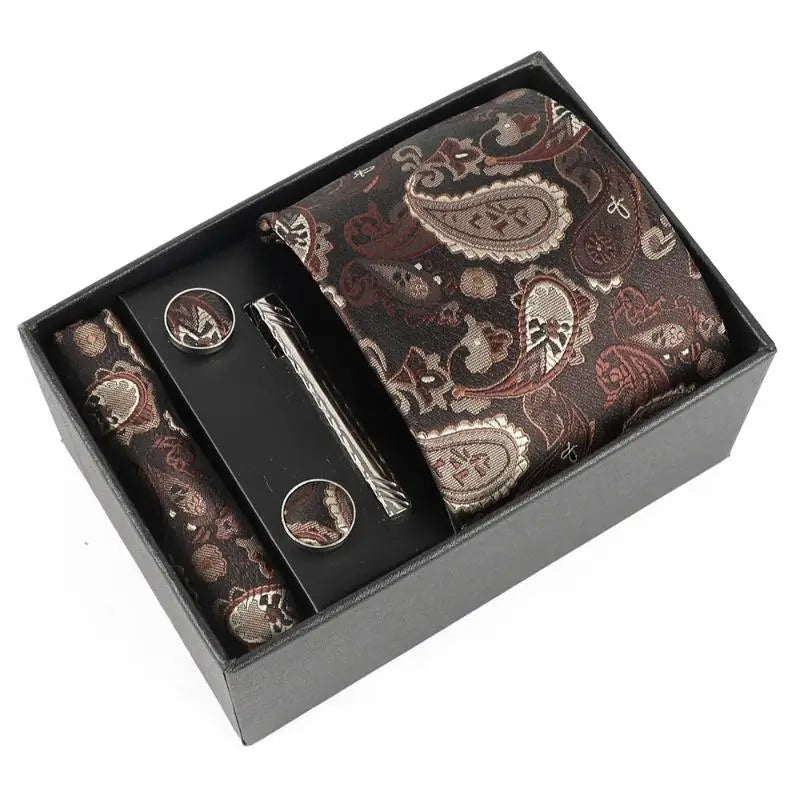 Stylish silk necktie with subtle sheen, catching admiring glances.