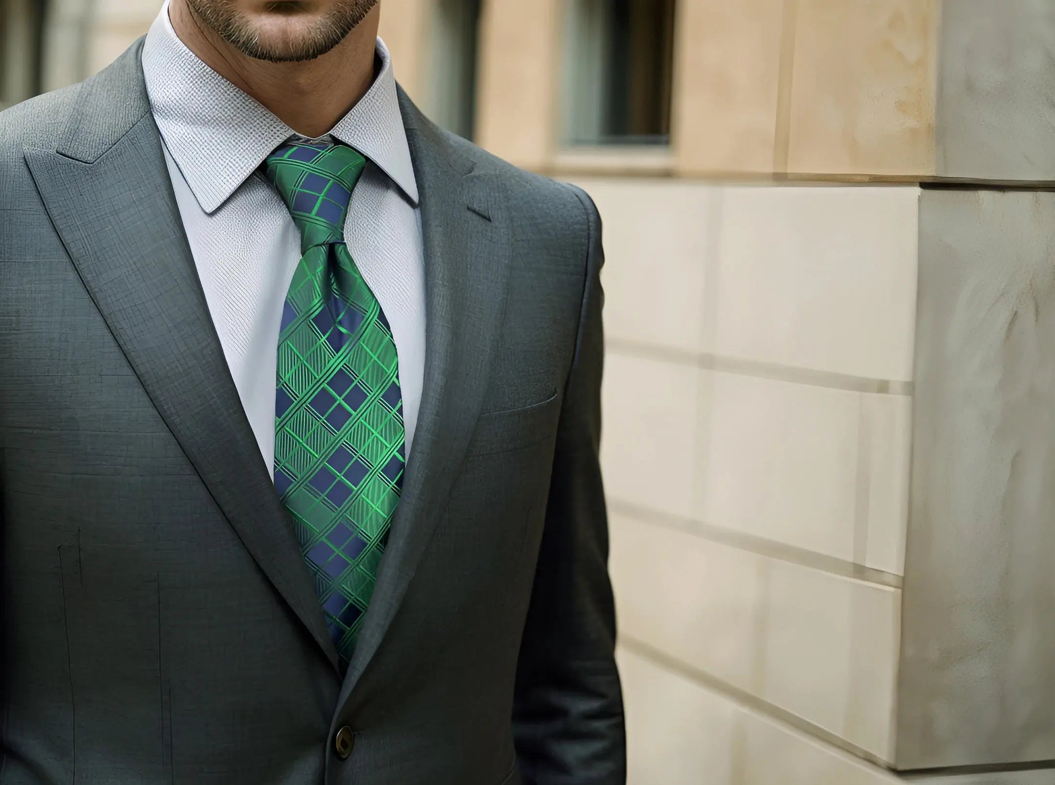 Vibrant green microfiber tie, ideal for weddings and formal occasions.