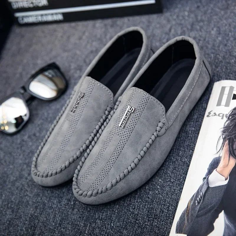Rubber outsole of seamless transition loafers providing non-slip grip for safety.