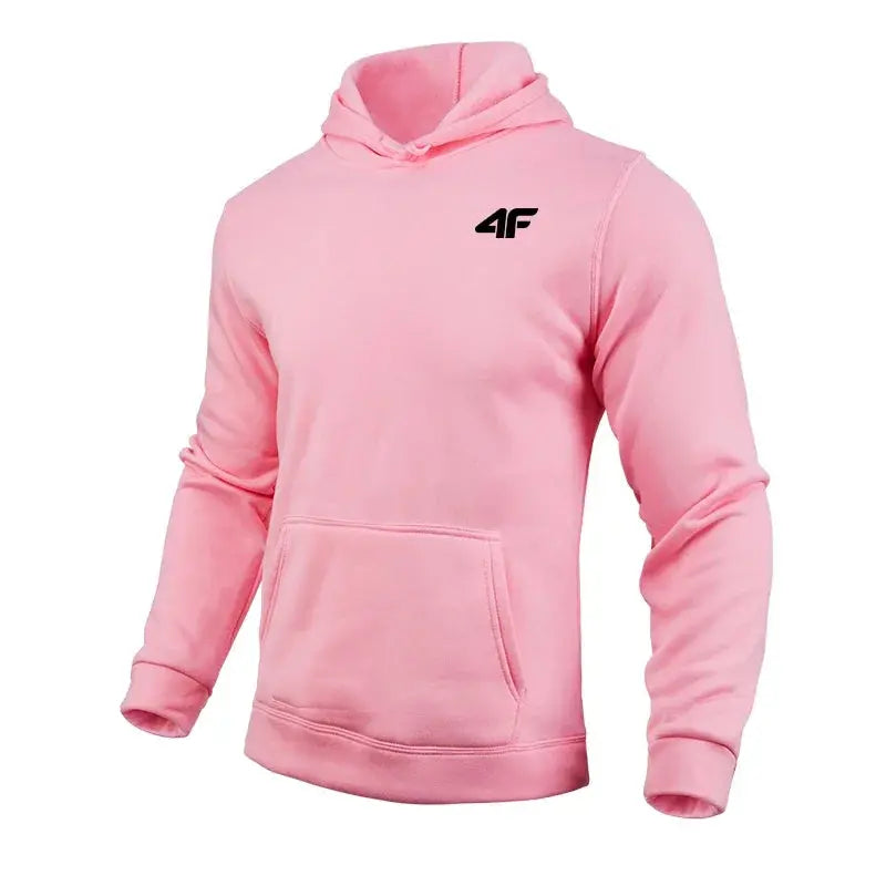 Back view of Urban Comfort Hoodie, highlighting its seamless movement and flexible fit.