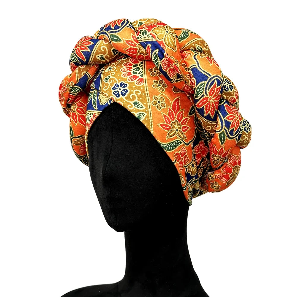African Women Turban Cap & Big Braid Head Wrap