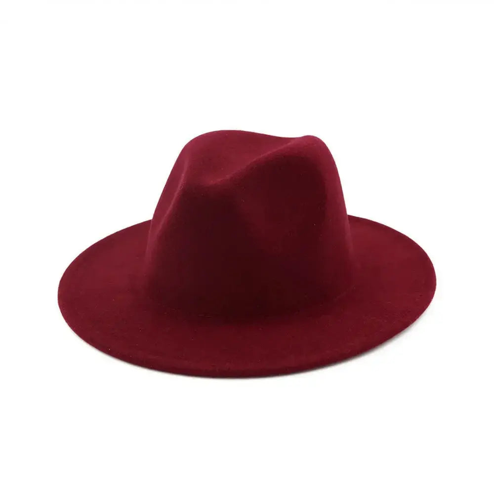Stylish dusty rose fedora with a broad brim, perfect for outdoor events.