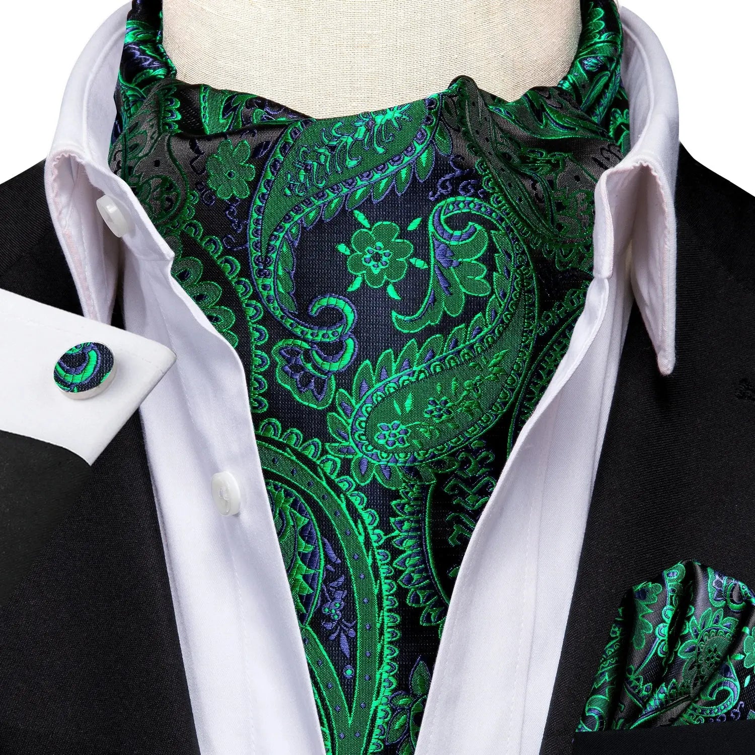 Complete tie set with Golden Hour Ascot, perfect for polished looks.