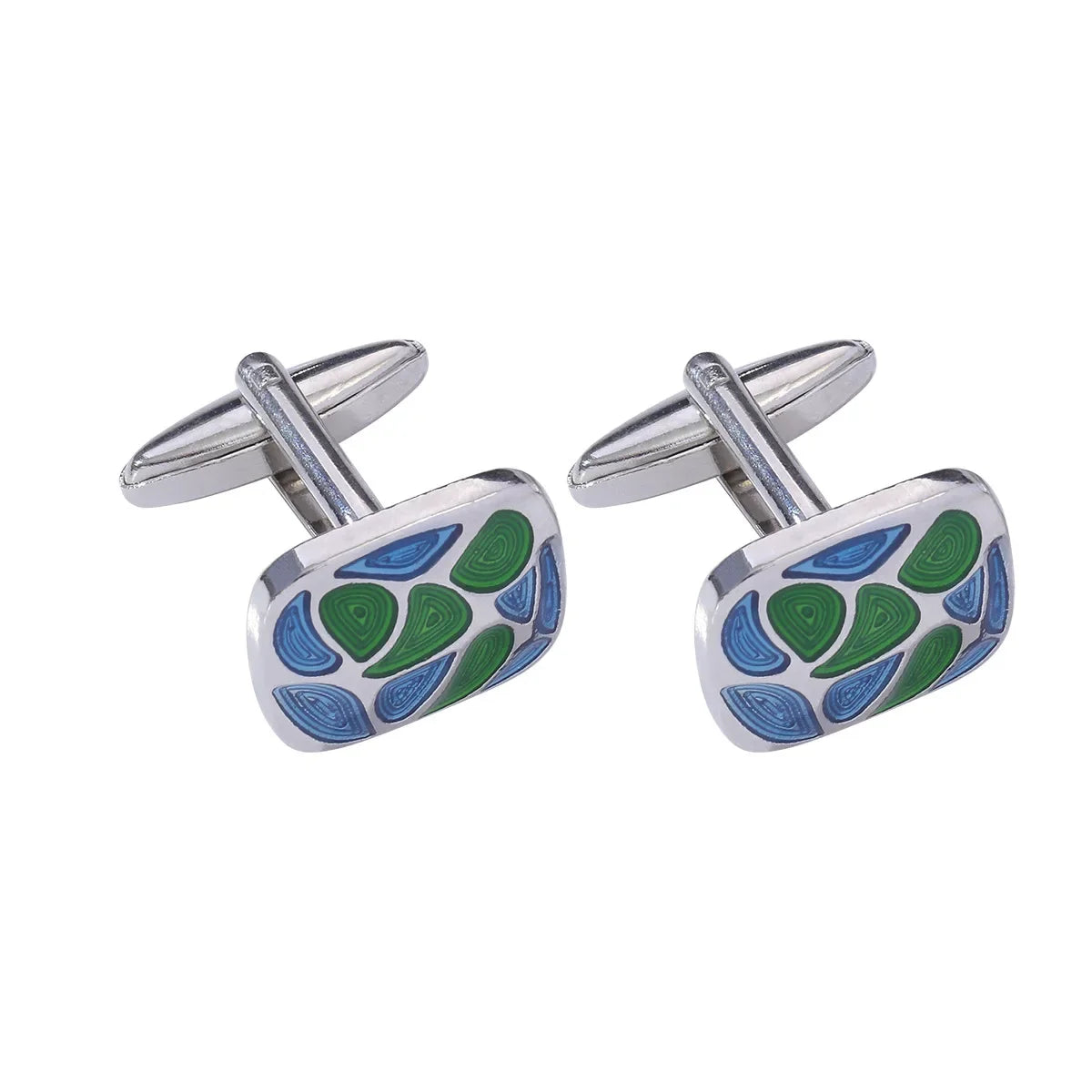 Durable and elegant enamel cufflinks, perfect for parties and formal occasions.