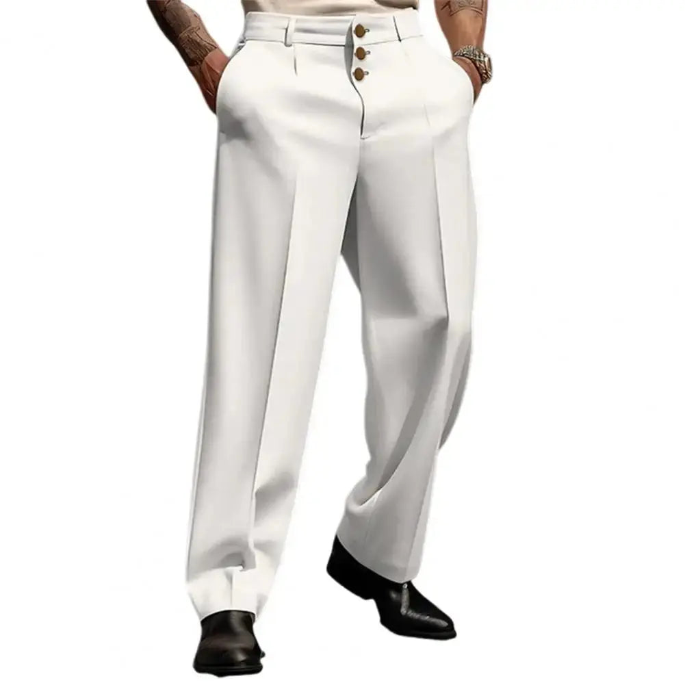Stylish trousers in khaki, effortlessly transitioning from day to night with ease.