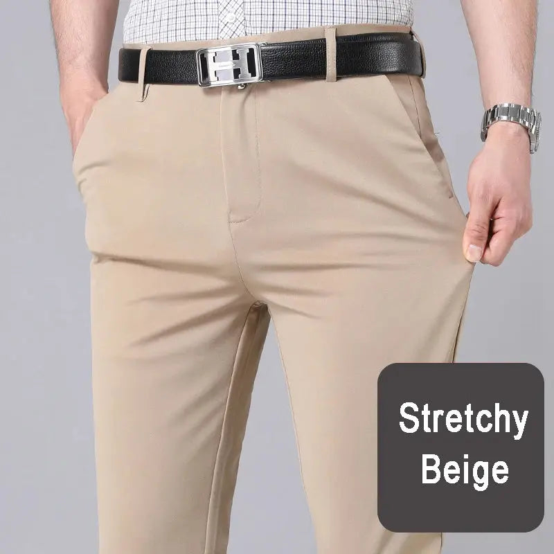 Comfortable full-length trousers with breathable fabric for all-day wear.