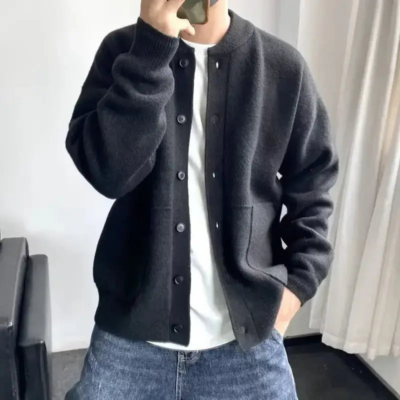 Stylish long sleeve sweater in a neutral palette, seamlessly transitioning from home to city outings.