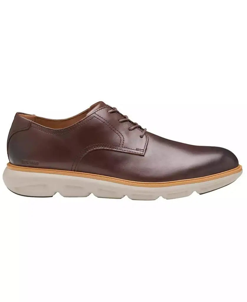 Mahogany leather Larkin shoes featuring contoured footbed and lightweight rubber sole construction