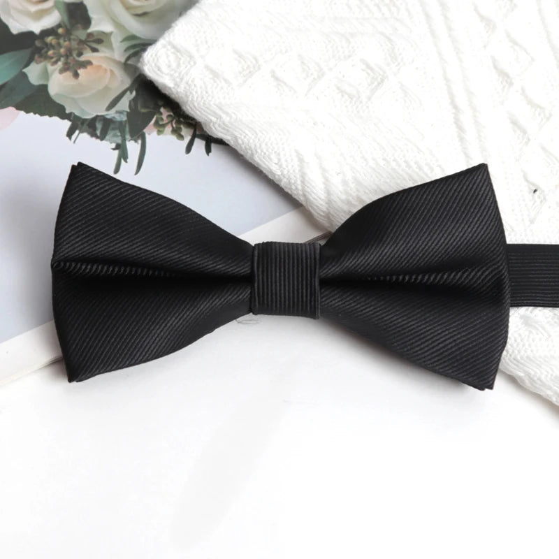 Detail shot of the Charisma Bowtie's premium polyester fabric and structured look.