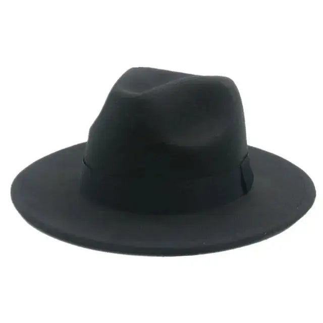 Sophisticated soft gray fedora, a stylish choice for weddings and gatherings.
