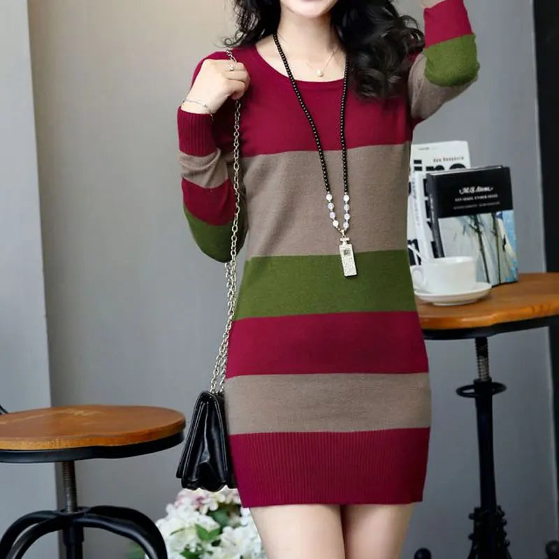 Close-up of the soft, stretchy fabric of the Autumn Whisper mini dress.